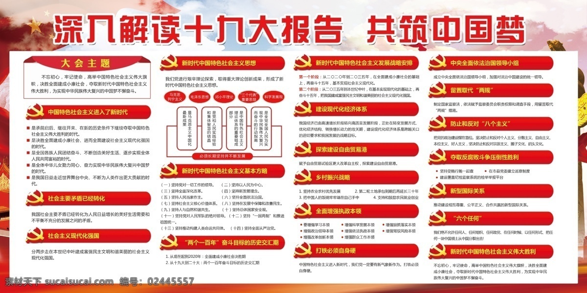 中国 风 时尚 十 九大 专题 内容 宣传 展板 展板背景 2017 红色 大气 党建 双面 模板 广告 背景 党政 党员 标语 政府 宣传栏 十九大 大气中国 十九 大专 宣传时尚