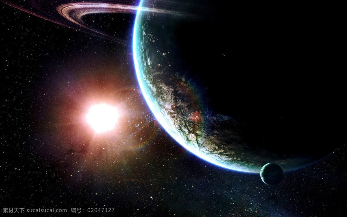 科幻 宇宙 星系 背景 大气 星球 光芒 海报 广告