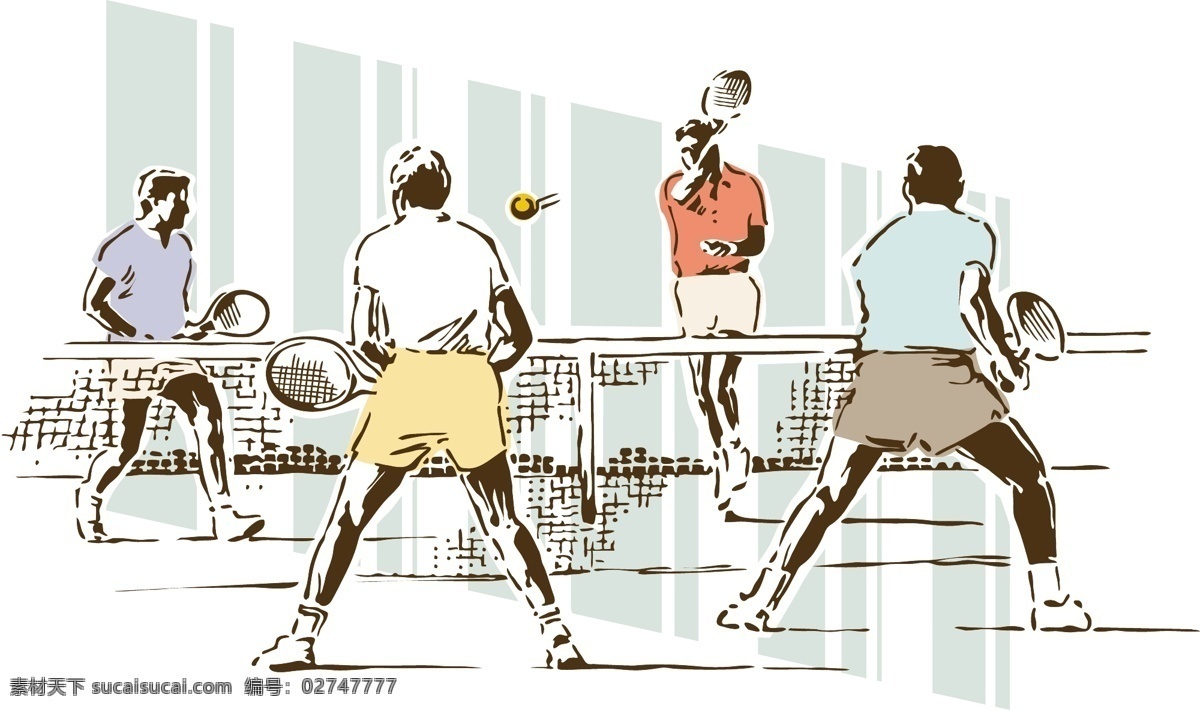 网球运动 网球 网球运动人物 文化艺术 体育运动 矢量 系列 矢量图库