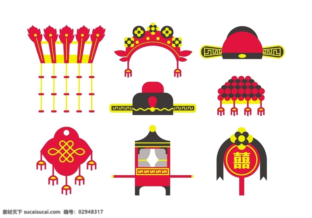 中式 婚礼 婚庆 图标 图标设计 婚礼图标 婚庆图标 矢量素材 婚礼图案 中式婚礼 中国风
