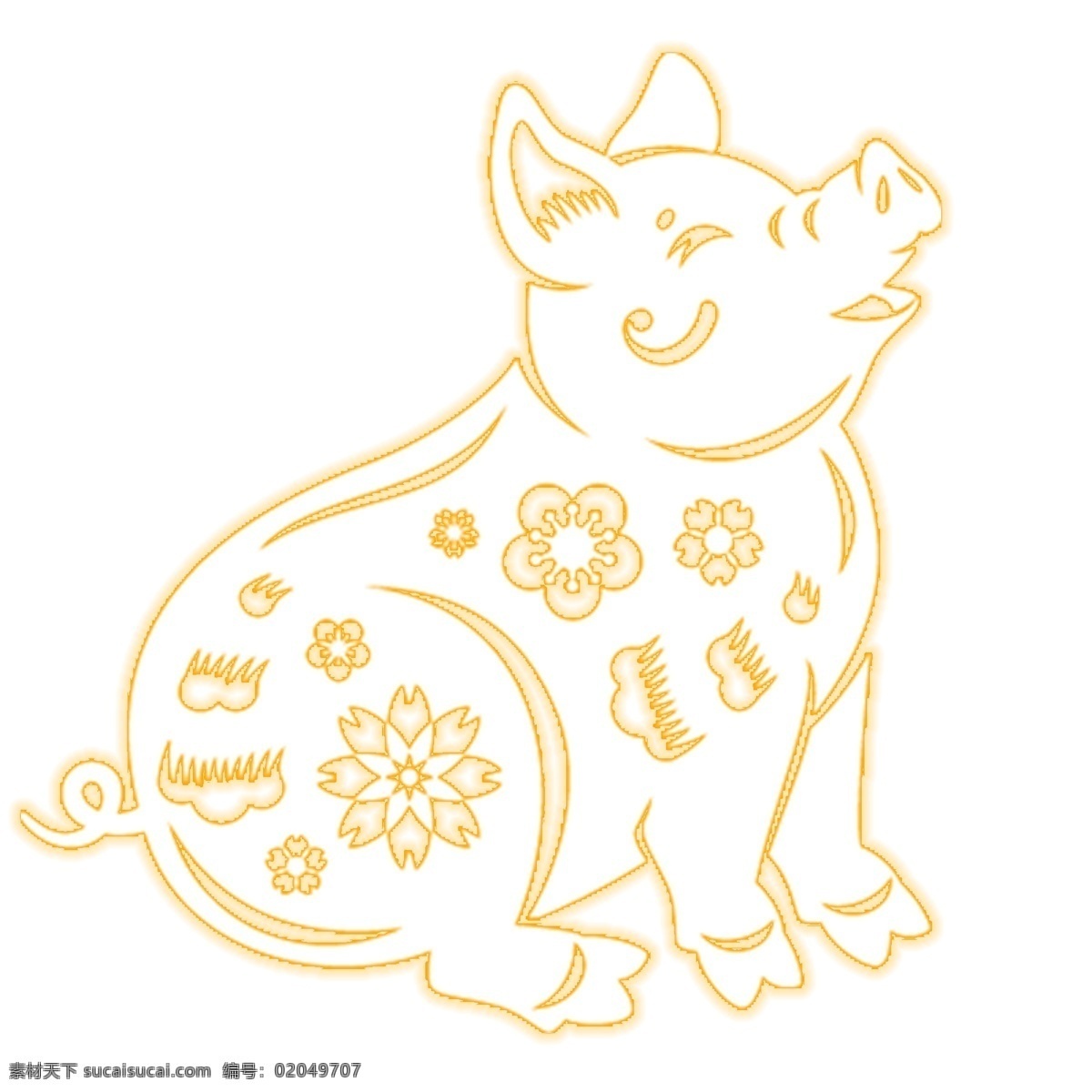 只 可爱 小 猪 一只 小猪