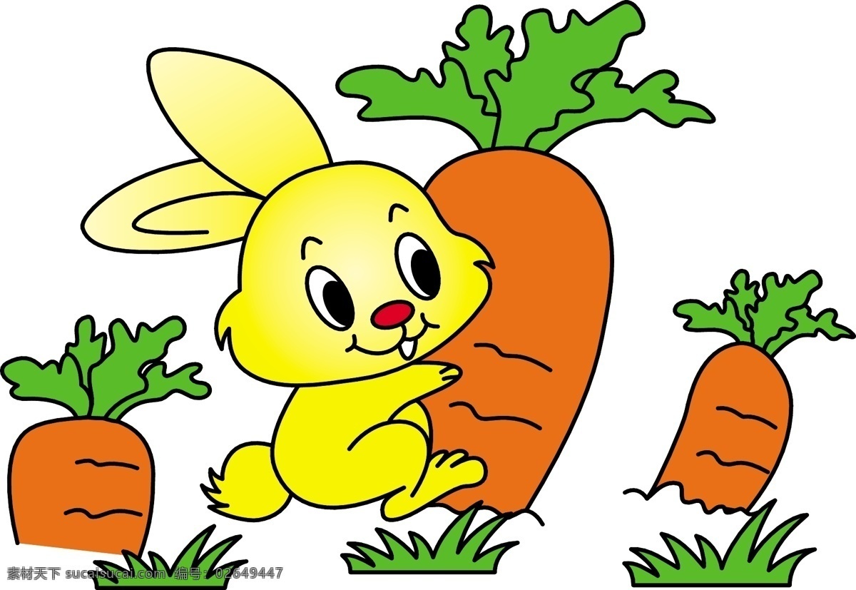 小 兔 草 动画 卡通 萝卜 其他矢量 矢量素材 小白兔 小兔 矢量 小兔矢量素材 小兔模板下载 psd源文件