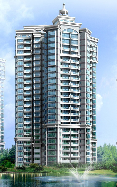 住宅区 高层建筑 3d 效果图 3d效果图 建筑 3d住宅区 3d模型素材 建筑模型