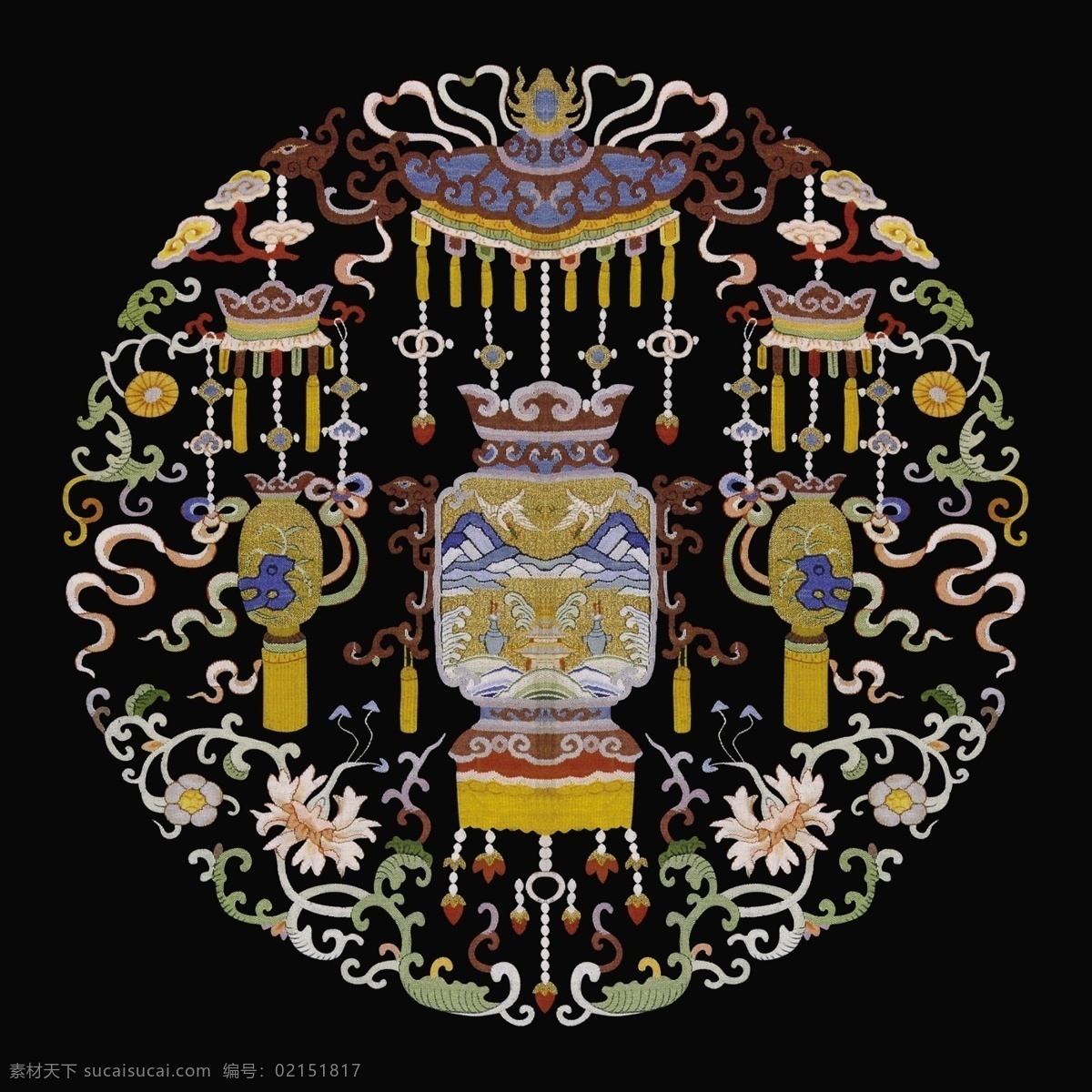 灯笼 花纹 传统图案 古代素材 吉祥 富贵 纹理 富贵花纹 刺绣 绣品 刺花 分层 古典风格素材 源文件库