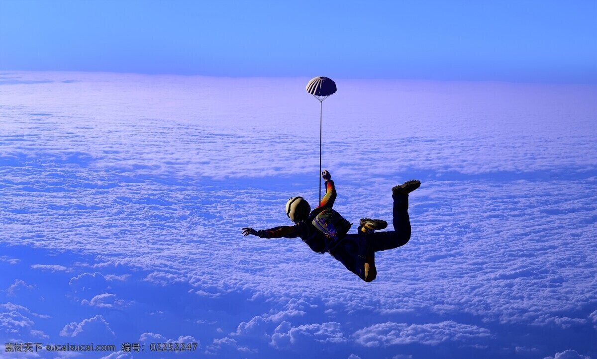 白云 背景 创想 创新 创意 风景 降落伞 蓝天 跳伞 跳伞创意 云朵 商务 职业人物 人物图库 展板 企业文化展板