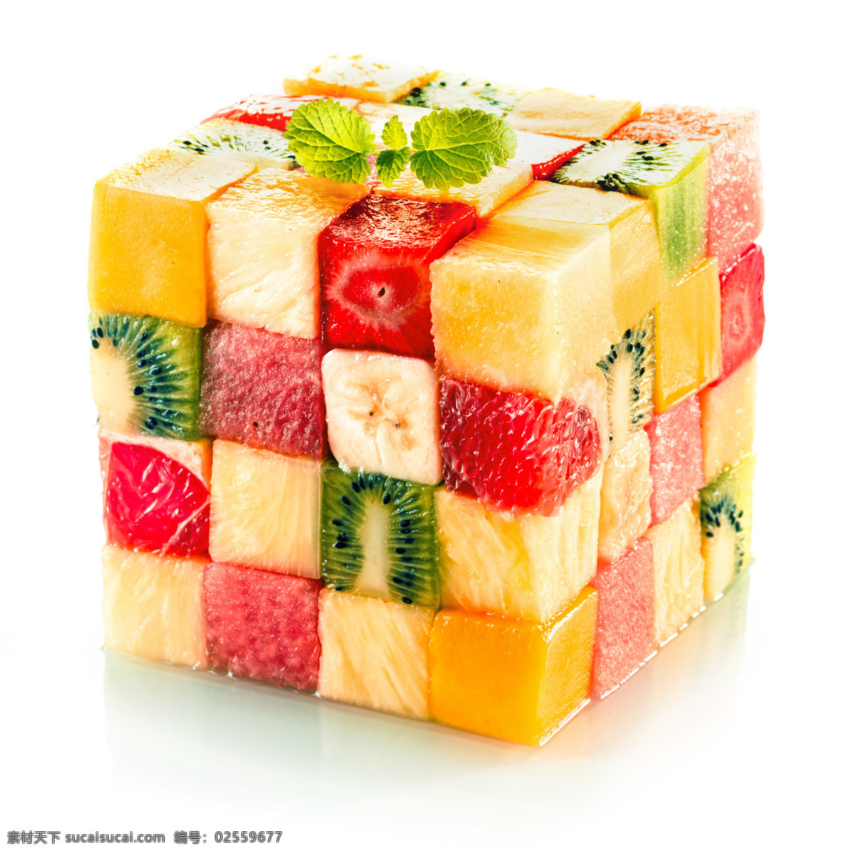 水果 组成 正方体 食物 水果设计 外国美食 餐饮美食