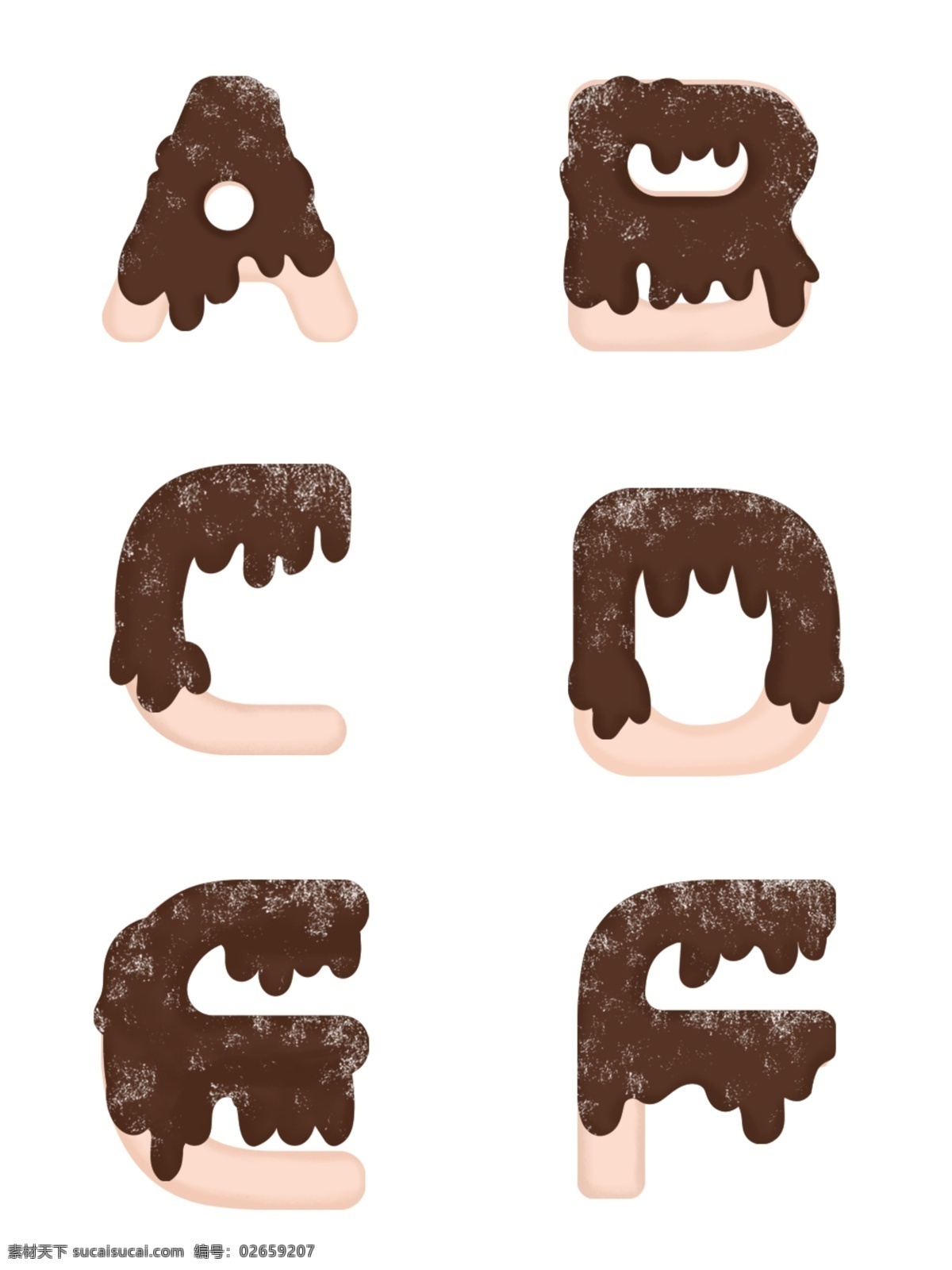 手绘 可爱 巧克力 糖果 英文 字母 元素 糖果字母 可爱字母 手绘字母 个性英文字母 创意字母 巧克力字母 饼干 饼干字母 糖衣字母