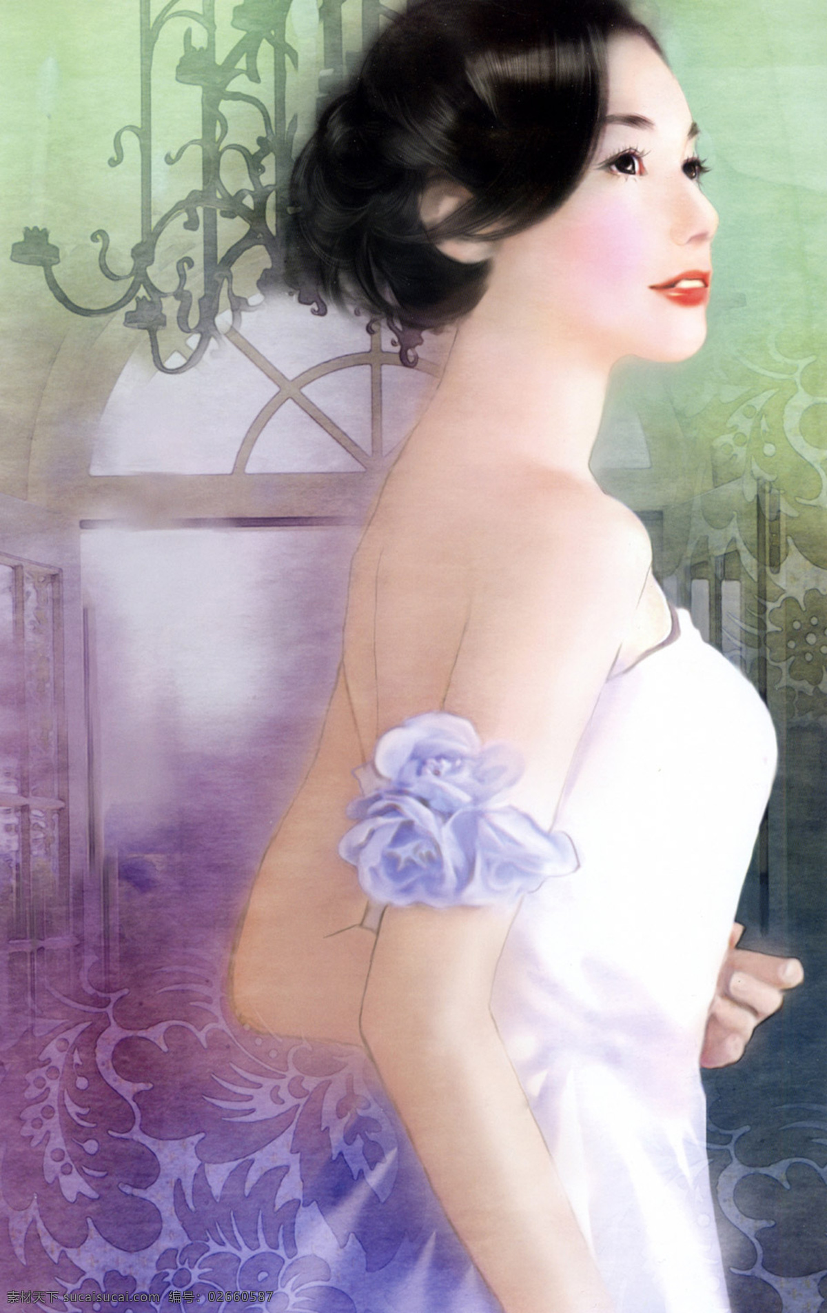 画集免费下载 动漫 动漫动画 动漫人物 蝴蝶 花 画册 画集 美女 手绘 女人 中国 人物 中国元素 其他画册封面