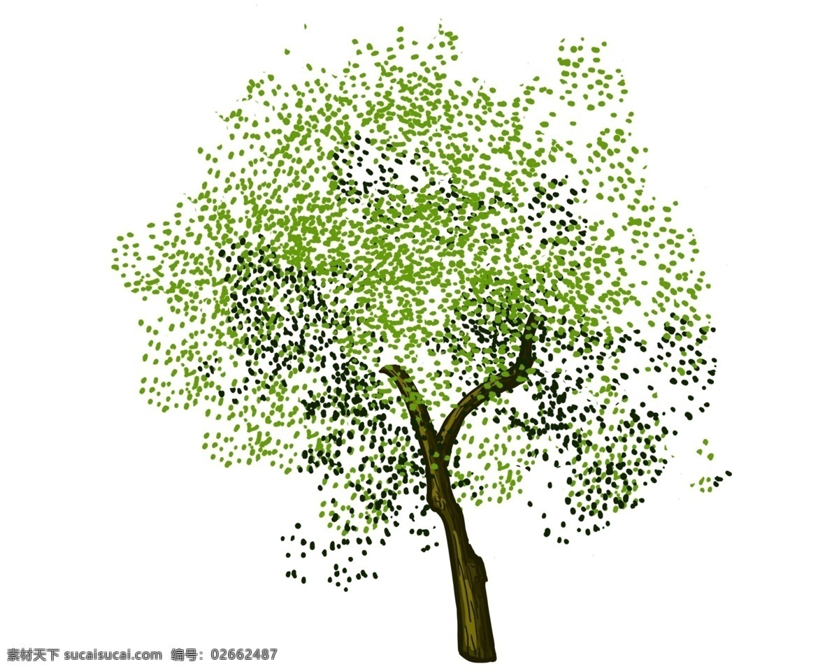 深绿色 的卡 通 植物 插画 深绿色的树叶 卡通植物插画 精美的植物 树叶 大树 绿色植物 创意植物