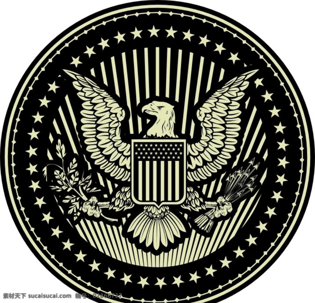 美国徽章 总统徽章 公共标志 标志 美国政府徽章 总统 美国总统 公共标识标志 标志图标