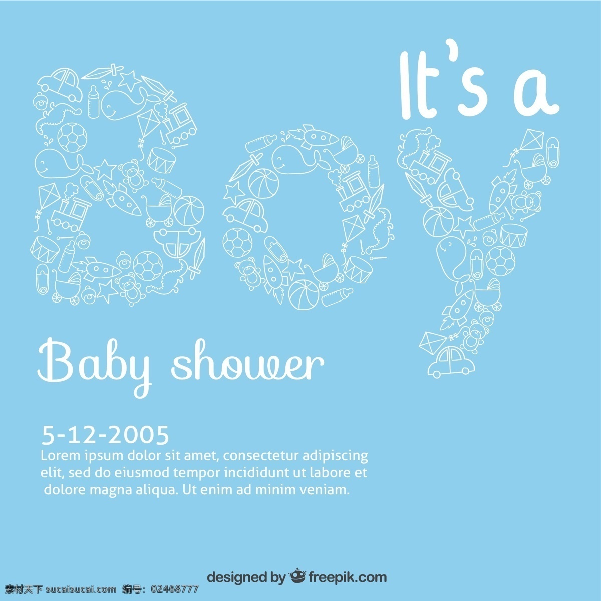婴儿洗澡卡 宝贝 图标 淋浴 蓝色 颜色 动物 庆典 玩具 庆祝 孩子 婴儿 刻字 出生 手绘