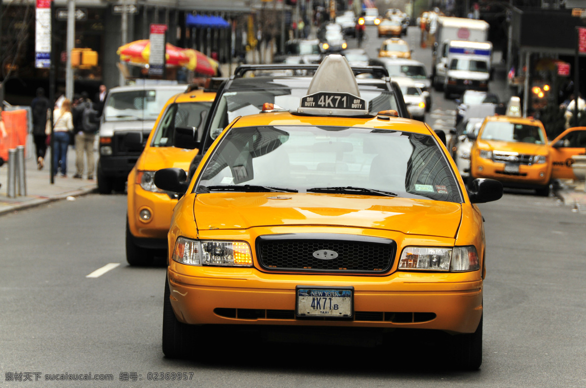 城市 里 黄色 出租车 的士车 计程车 车辆 汽车 交通工具 现代科技 汽车图片