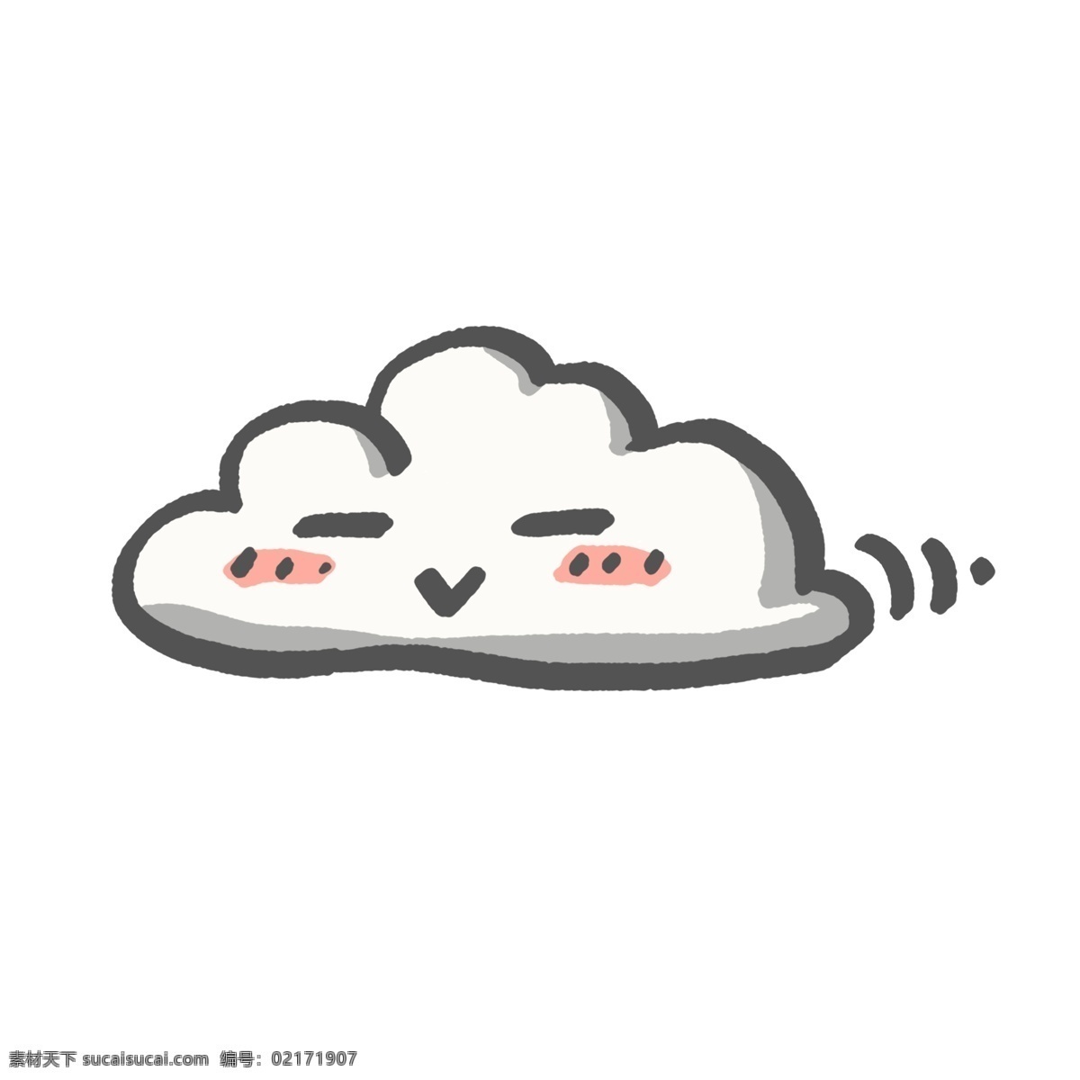 云 简笔 白云 可爱 表情 漂浮 手 账 白云漂浮 手账