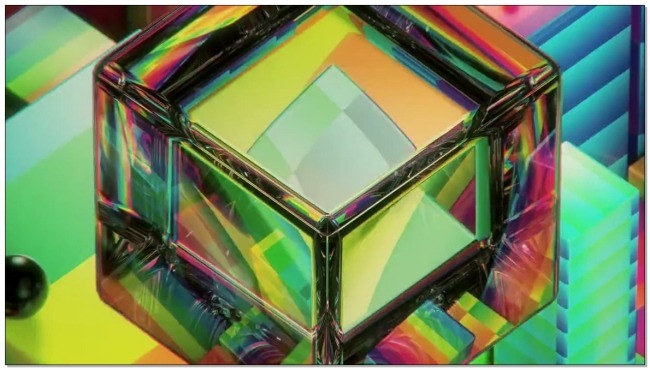 玻璃珠 正方体 有音乐 视频 弹跳 色彩 猎奇 活力 视频素材 动态视频素材