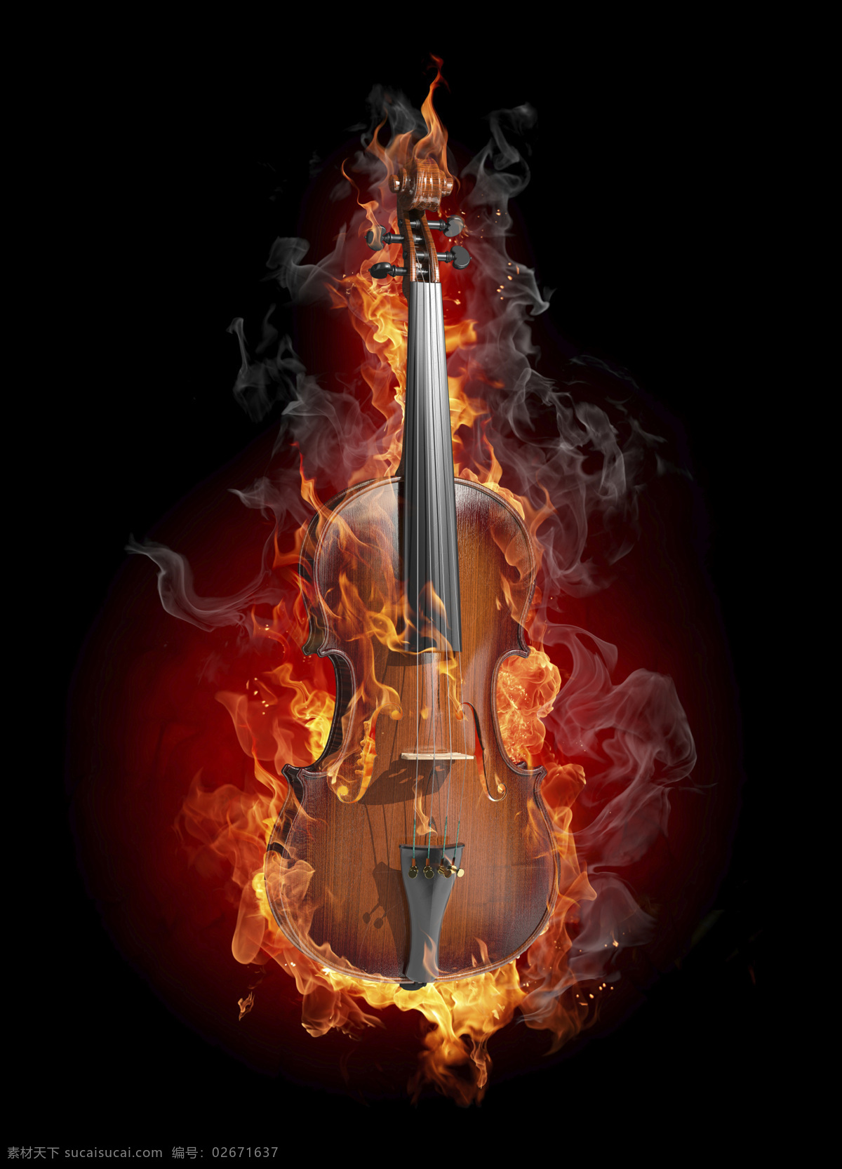 吉他高清 火焰 高清 暗红色 激情 吉他 燃烧 设计素材