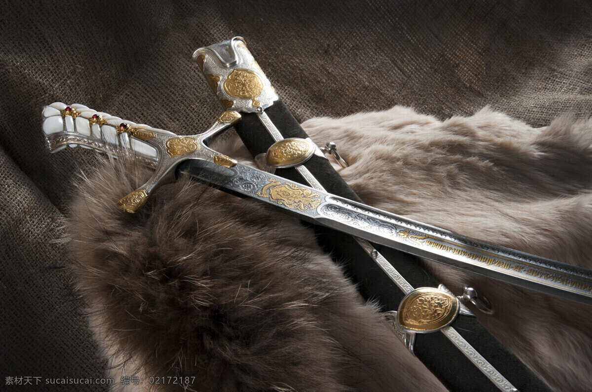 武士剑 皮草 剑 武器 宝剑 勇士剑 体育运动 生活百科 黑色