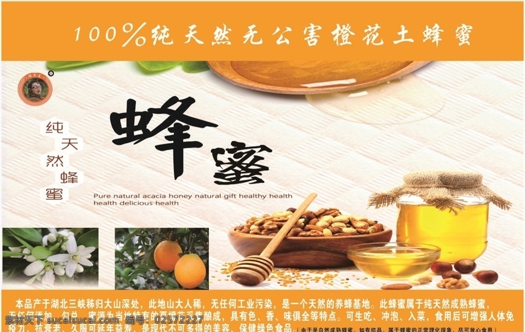 蜂蜜标签 蜂蜜 橙花蜜 土蜂蜜 蜂蜜海报 蜂蜜广告 纯天然 生活百科 餐饮美食
