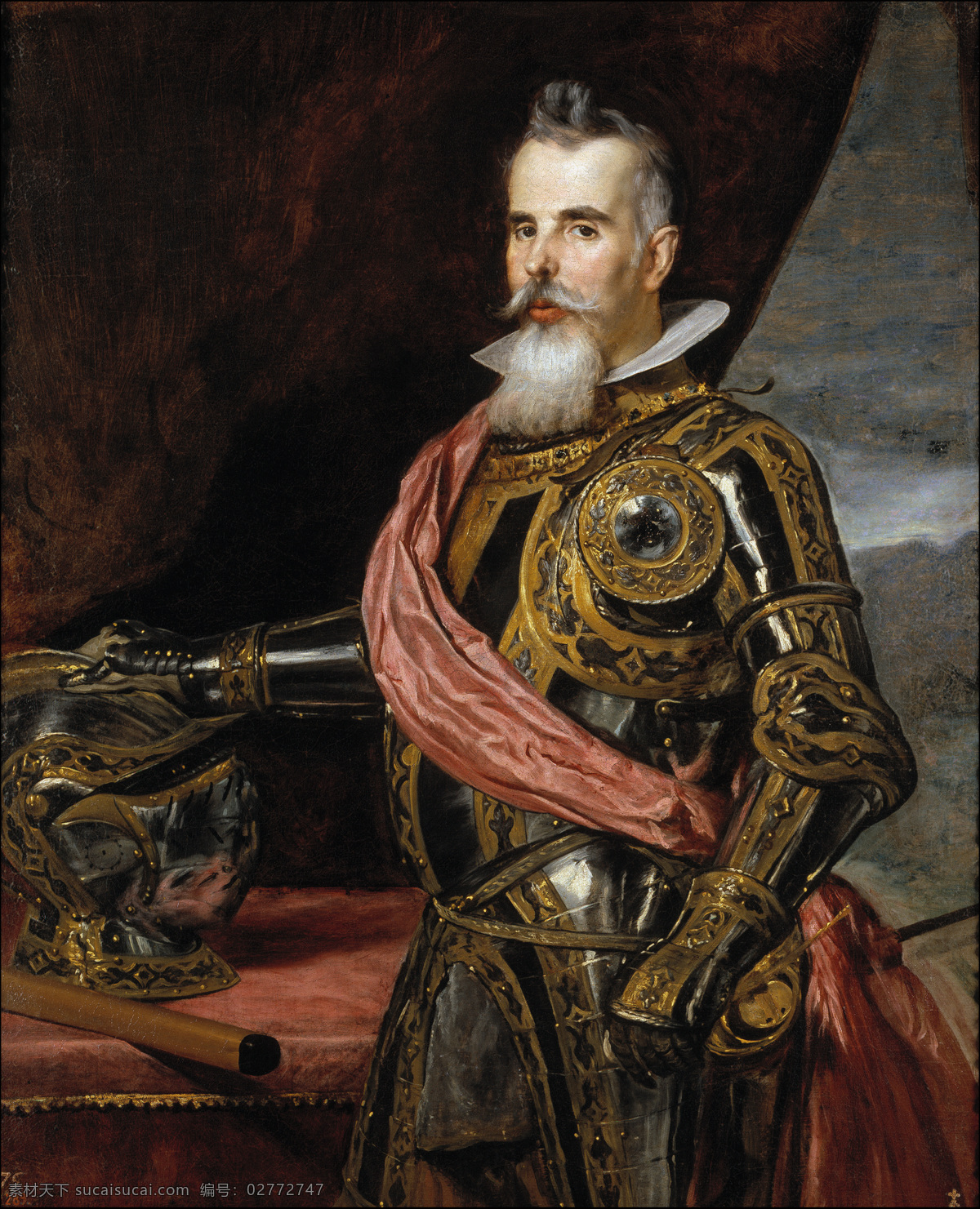 绘画书法 文化艺术 油画 西班牙公爵 巴洛克 时代 骑士装扮 迭戈 委 拉 斯凯 兹 作品 西班牙画家 菲利普 四世 统治 时期 装饰素材