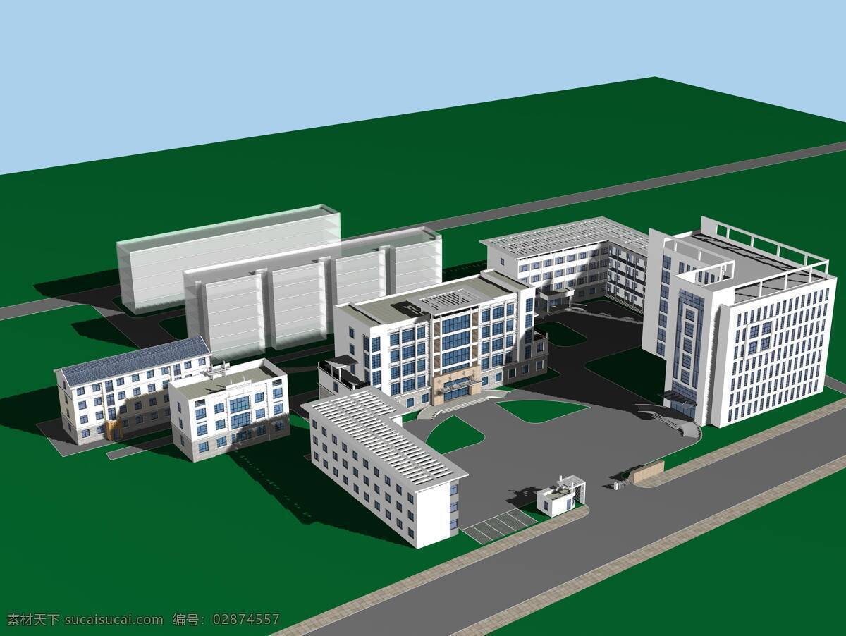 3d 环境设计 建筑设计 透视图 效果图 医院 鸟瞰图 设计素材 模板下载 医院鸟瞰图 psd源文件