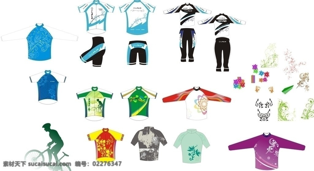 骑 行 服 图案 骑行服 花纹 线条 矢量图库 菜单菜谱 矢量