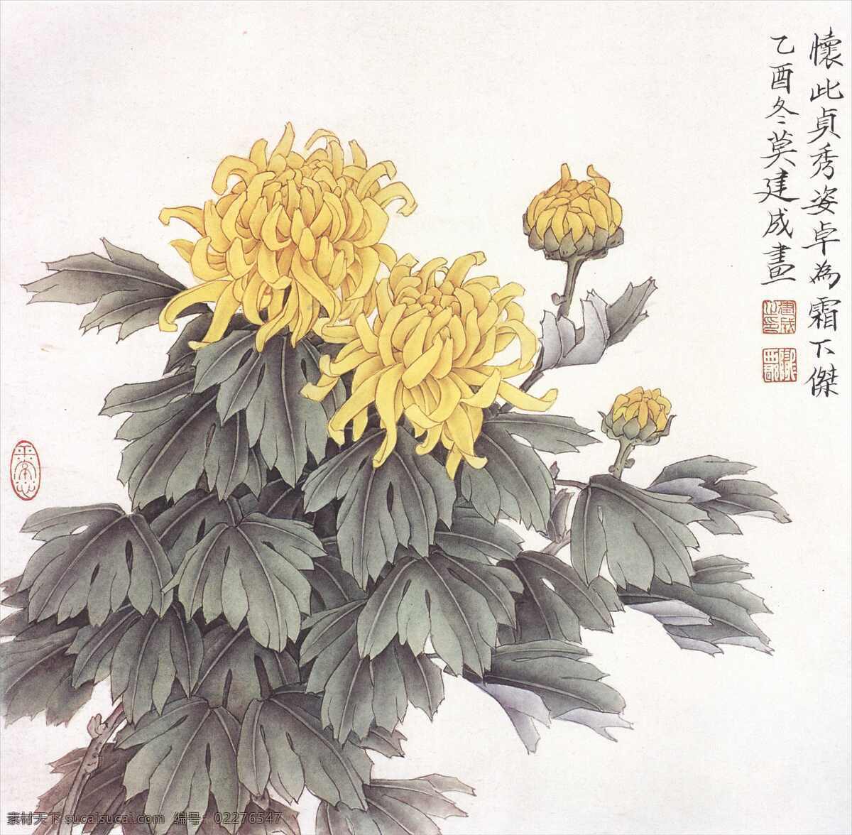 菊花工笔画 工笔画 字画 国画 走廊挂画 客厅挂画 教室挂画 工笔画欣赏 工笔画素材 菊花 陈东山工笔画 文化艺术 绘画书法