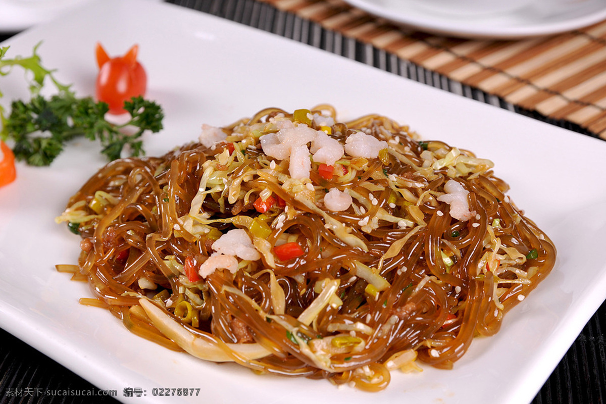 美味 农家 炒 粉丝 菜品 炒粉丝 诱人 餐饮美食 传统美食