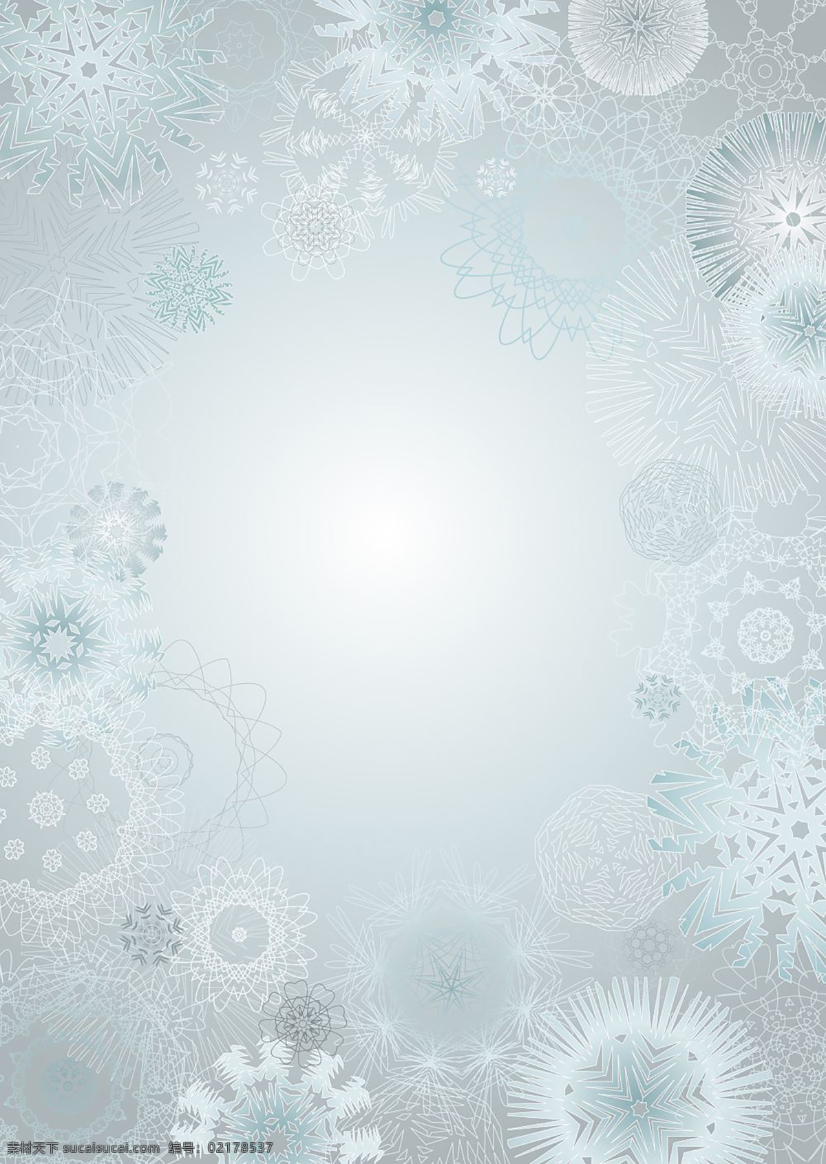 白色 透明 冰晶 雪花 图 创意 淡白色 冬季 简约 浅白色 浅蓝色