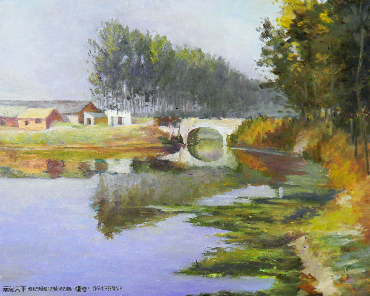 印象派 油画 装饰画 绘画艺术 风景写生 风景油画 印象派油画 书画文字 文化艺术