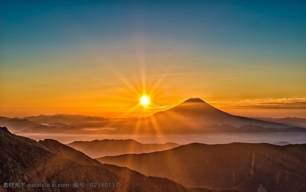 日落 太阳 富士山 日本 景观 南阿尔卑斯山 风景 山 自然 户外 大自然的美 没有人 太平的景象 宁静 自然景观 自然风景