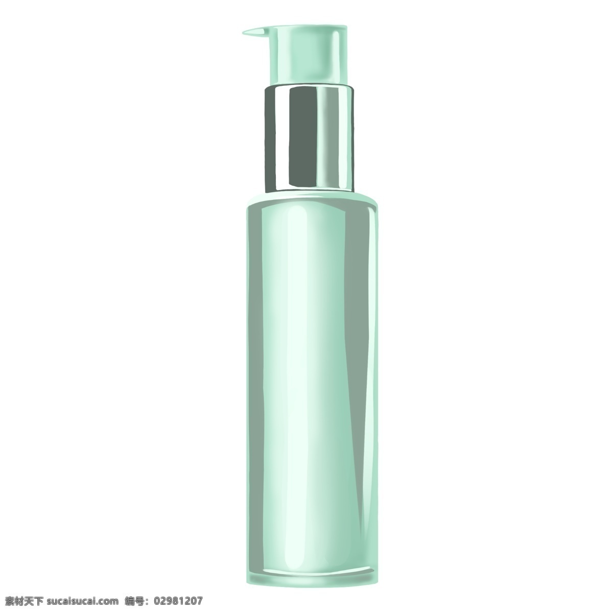 绿色 化妆品 瓶子 插画 绿色瓶子 女性护肤品 保养皮肤 卡通乳液 高档护肤品 护肤品 美妆用品