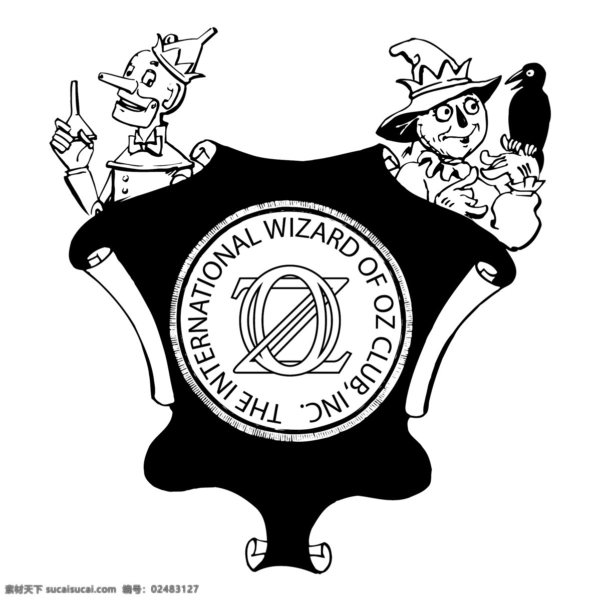 国际 俱乐部 向导 盎司 绿野仙踪 标志 自由 巫师 奥 兹 白色