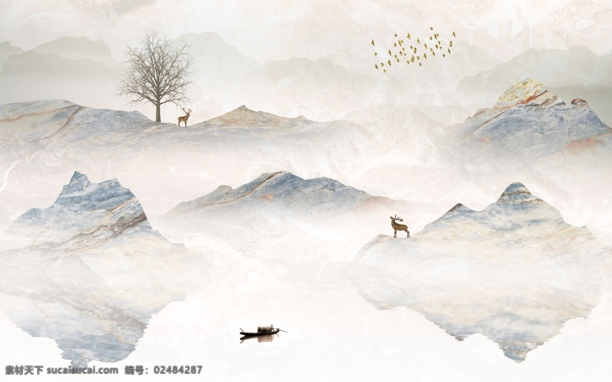 新中式装饰画 水纹 小船 国画山水 大理石背景墙 大理石 线条 烟雾 山水画 水墨 水墨画 山水装饰画 装饰画 玄关水墨画 水墨山水 水墨山水画 意境山水画 禅意山水画 新中式山水画 新中式水墨画 山水 水墨背景墙 客厅背景墙 卧室背景 山水情 客厅山水画 群山 层叠山峰 分层