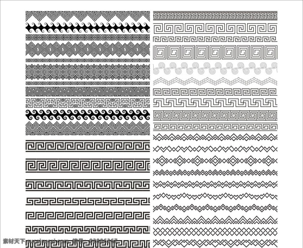 矢量边框图片 矢量边框图案 矢量花边 矢量画框 富贵不断头 精美花边 古典花边