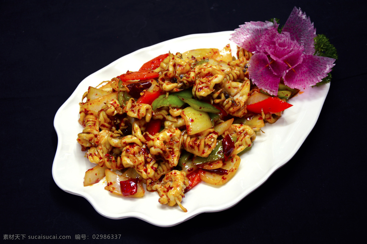 辣炒墨鱼 香辣墨鱼 火辣墨鱼 炒墨鱼 椒香墨鱼 墨鱼 餐饮美食 传统美食