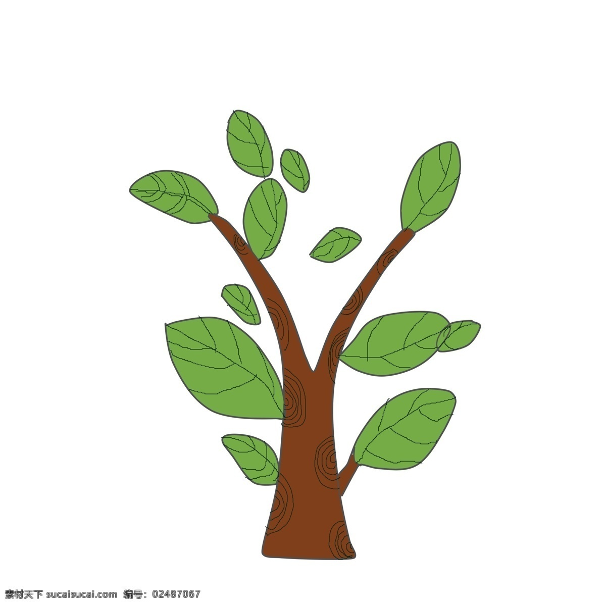 棵 绿色 树木 插画 一棵树 绿叶 叶子 绿色的树木 绿色卡通叶子 植物 树干 树叶 树枝