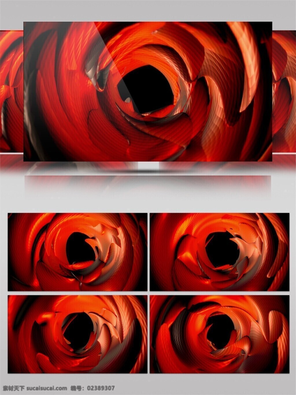 浪漫红色 玫瑰花开 特效视频素材 唯美炫光 红色 玫瑰 动态 视频 旋涡红色光 生活 实用 背景