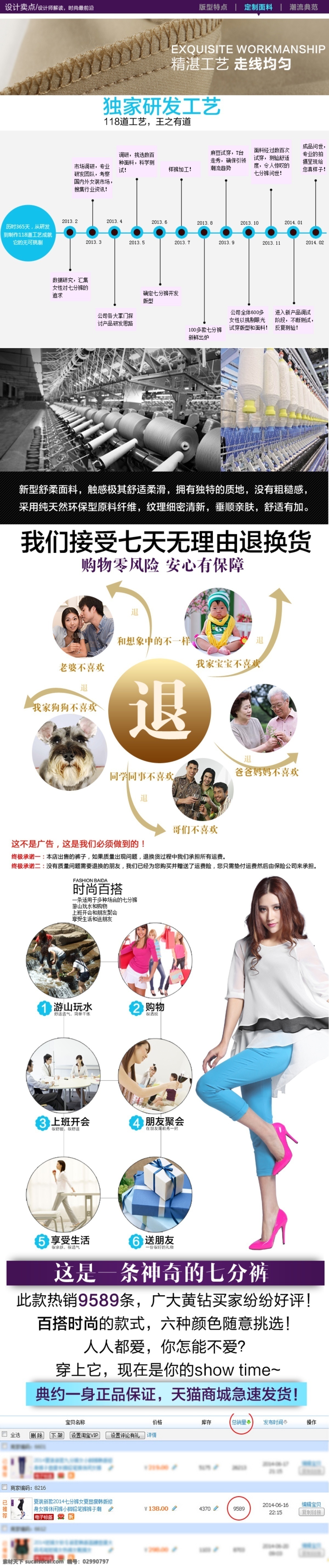 淘宝 宝贝 详情 页 无理由退换货 宝贝描述页面 原创设计 原创淘宝设计