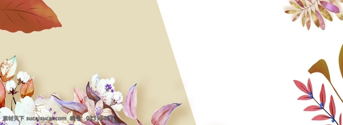 小 清新 简约 电商 海报 背景 banner 小清新 文艺 花朵 质感