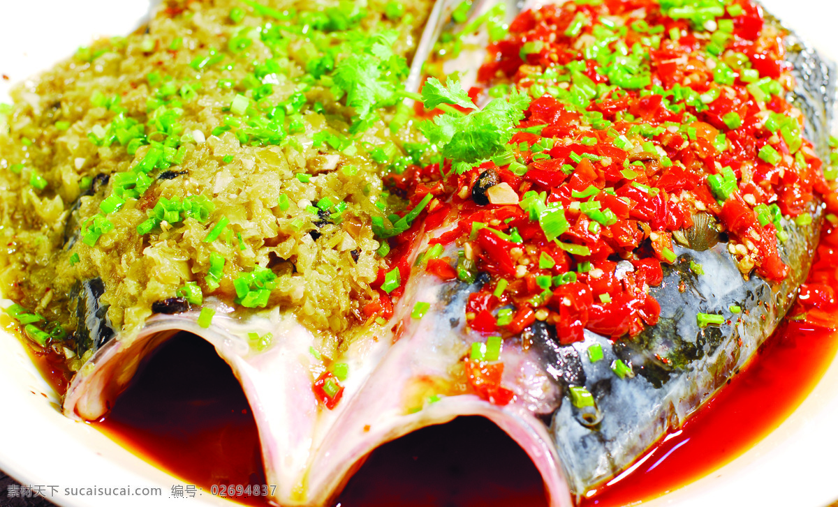双色鱼头 鱼头 鸳鸯鱼头 剁椒鱼头 传统美食 餐饮美食
