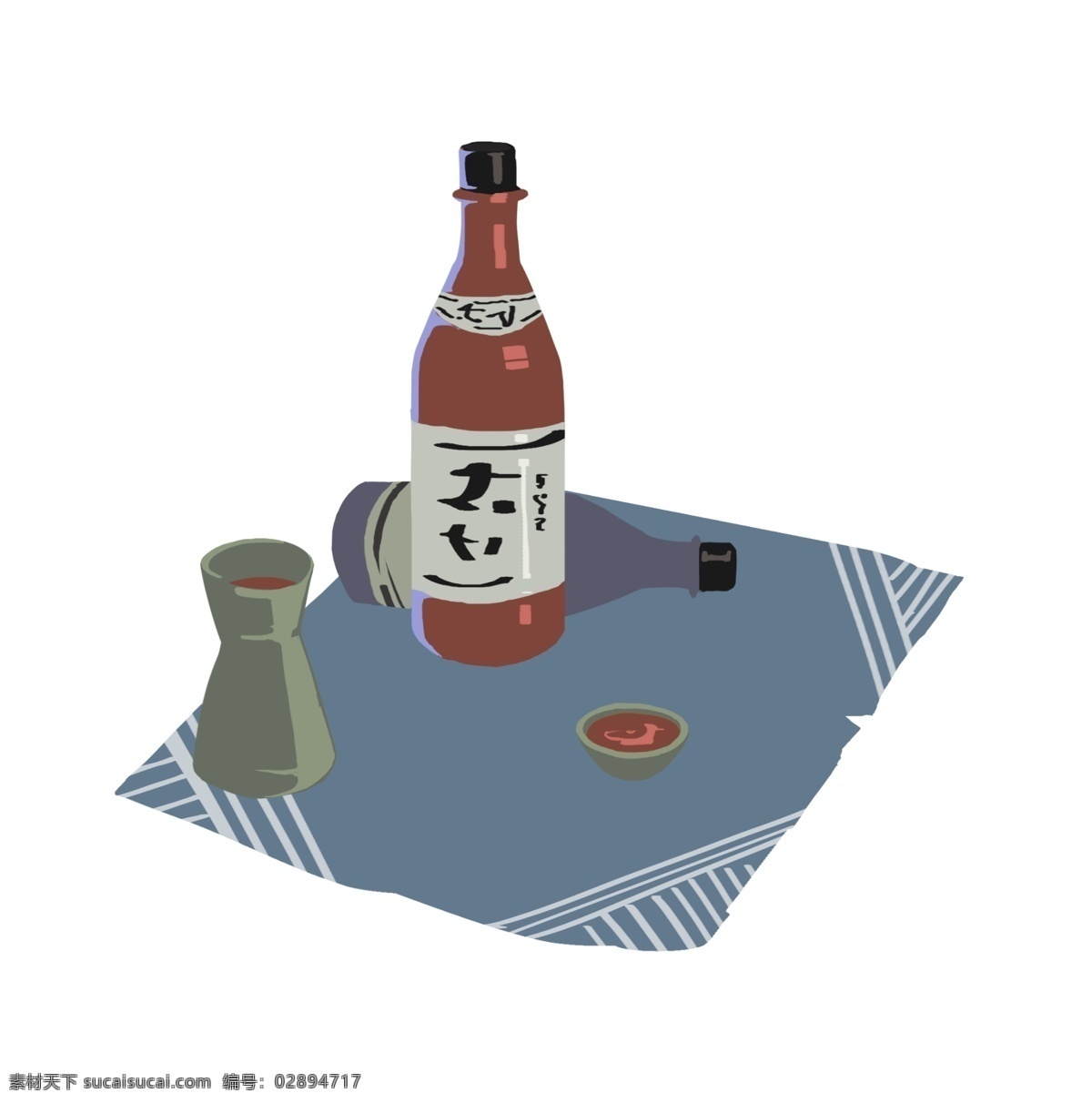 日本 清酒 装饰 插画 日本清酒 红色的清酒 漂亮的清酒 清酒装饰 清酒插画 立体清酒 卡通清酒