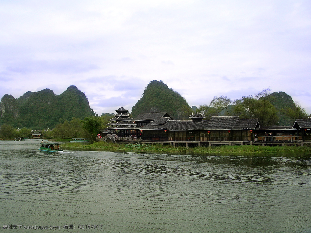 白云 长廊 桂林风景 湖水 蓝天 旅游摄影 绿草 绿山 桂林 风景图片 世外桃源景区 木楼 绿水 碧波 游艇 游人 专辑 自然风景 风景 生活 旅游餐饮