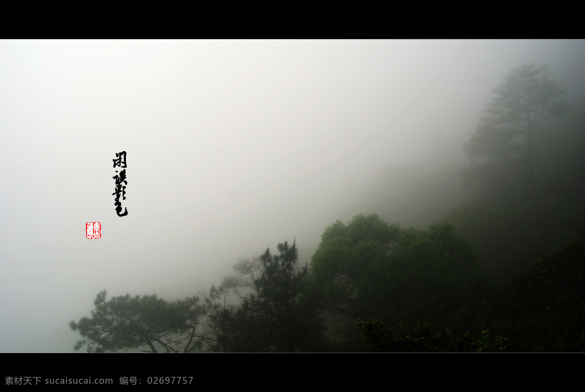 雨雾 山景 风景 绿色 山 树木 生活 旅游餐饮