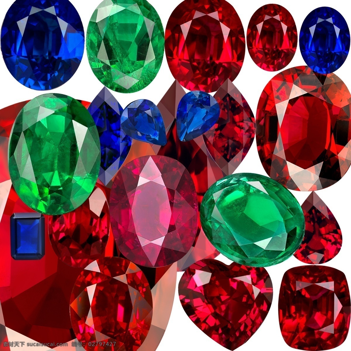 珠宝精修素材 钻石素材 锆石素 饰品精修素材 宝石素材 珠宝修图 分层