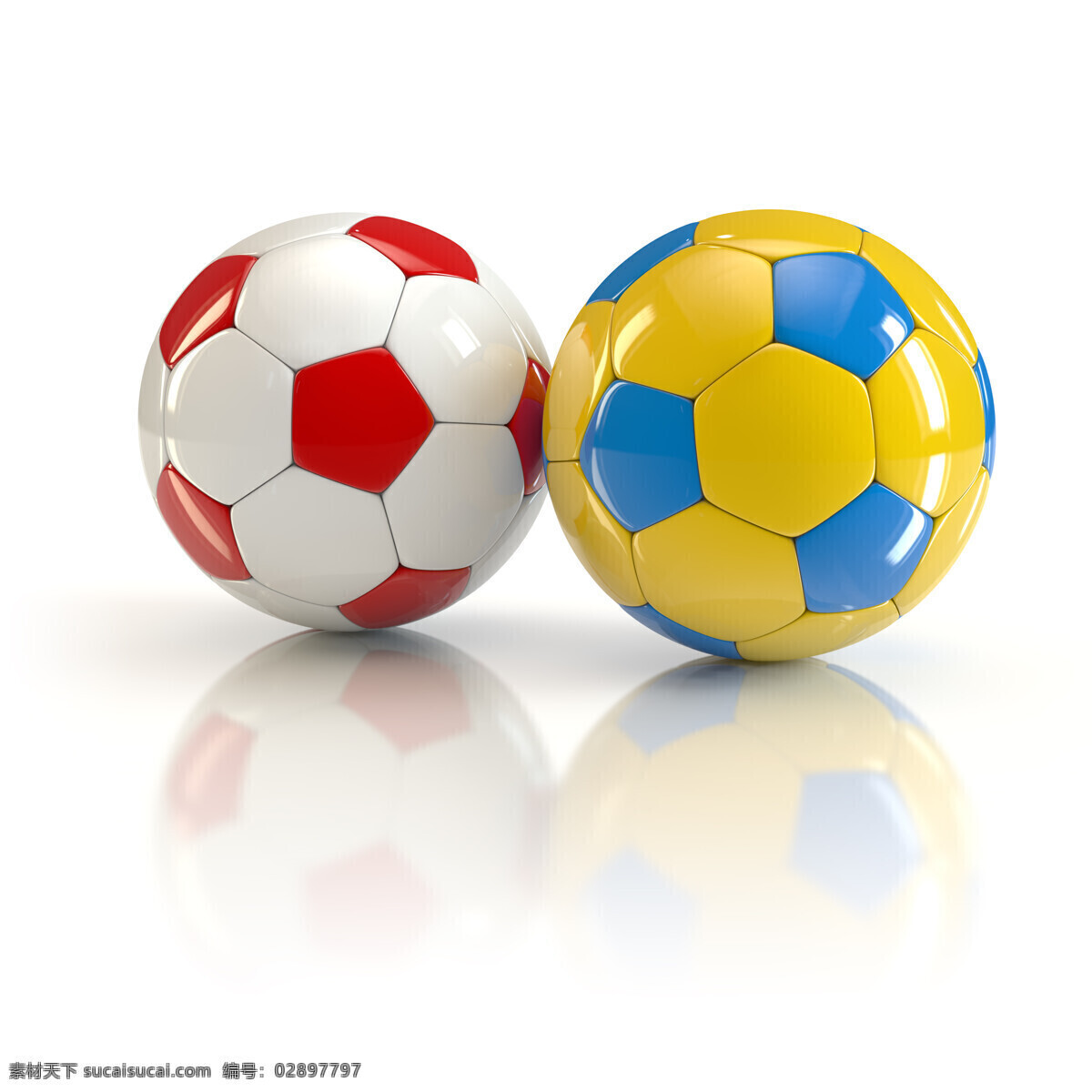 足球图片素材 彩色 足球 红色 蓝色 白色 其他模板 体育运动 生活百科
