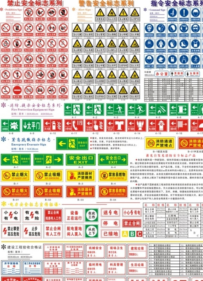 标志标识 标牌 科室牌 标识牌 标牌标识 门牌 标志图标 公共标识标志 logo 小心有电 高压 逃生出口 安全通道 禁止吸烟 禁止烟火 消防通道 高空作业