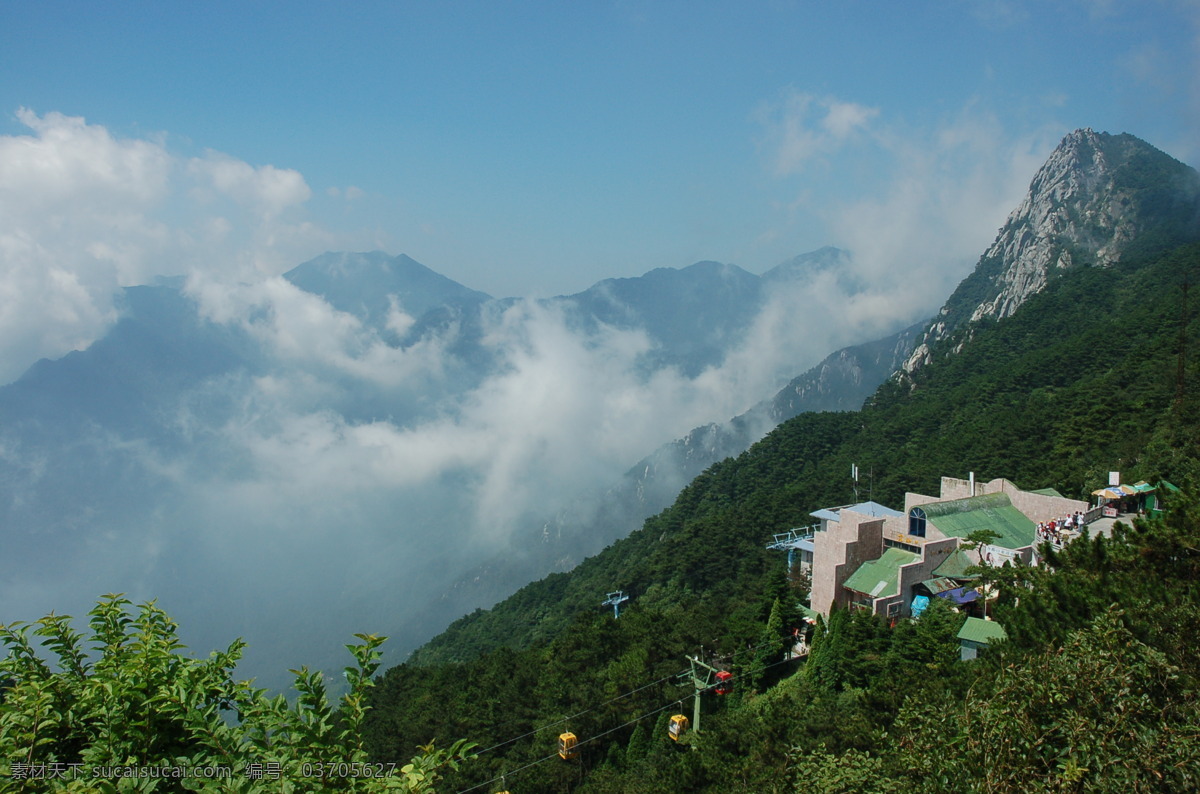 江西庐山风光 庐山 山 山景 云雾 树木 房屋 设计素材 摄影图库 旅游摄影 国内旅游 旅游摄影专栏