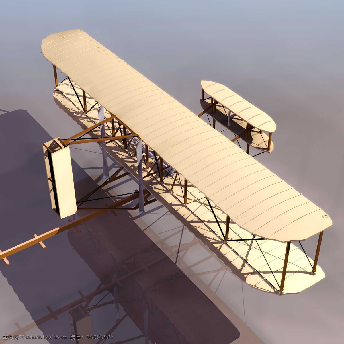 kitty 滑翔机 民用飞机 3d模型素材 电器模型