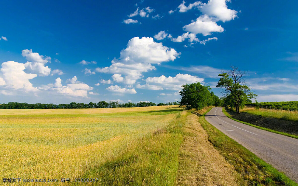 精选公路风景 高清 蓝天 白云 自然风光 公路 道路 风景 自然景观 建筑景观