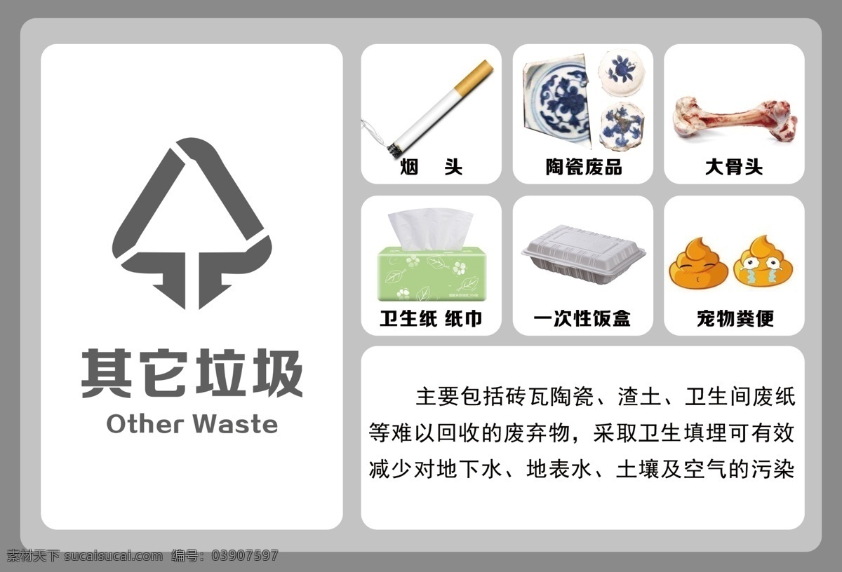 垃圾处理分类 其他垃圾 垃圾小图标 医用垃圾分类 psd源文件 垃圾处理