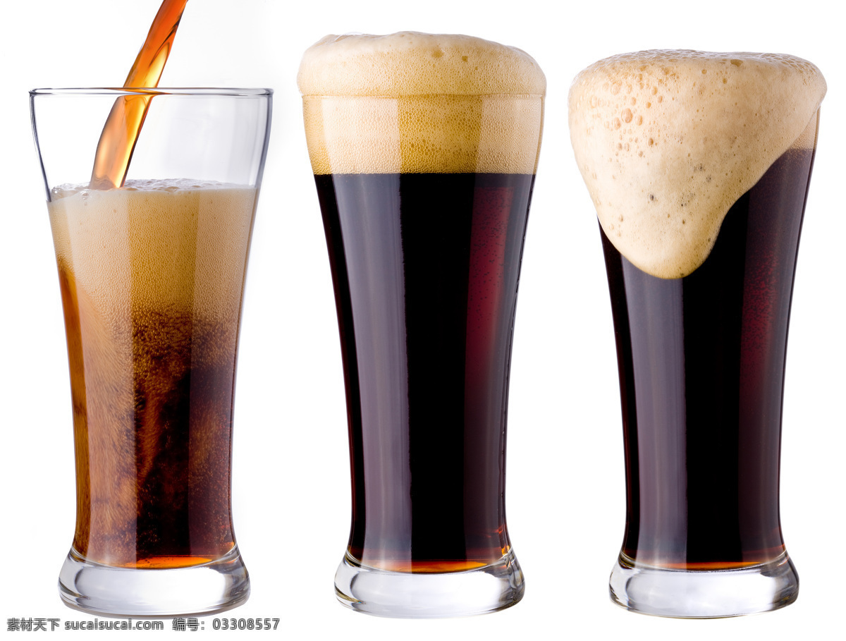 三杯 可乐 饮料 玻璃杯 里 吸管 半杯可乐 满杯可乐 溢出 杯子 酒水饮料 餐饮美食 酒类图片